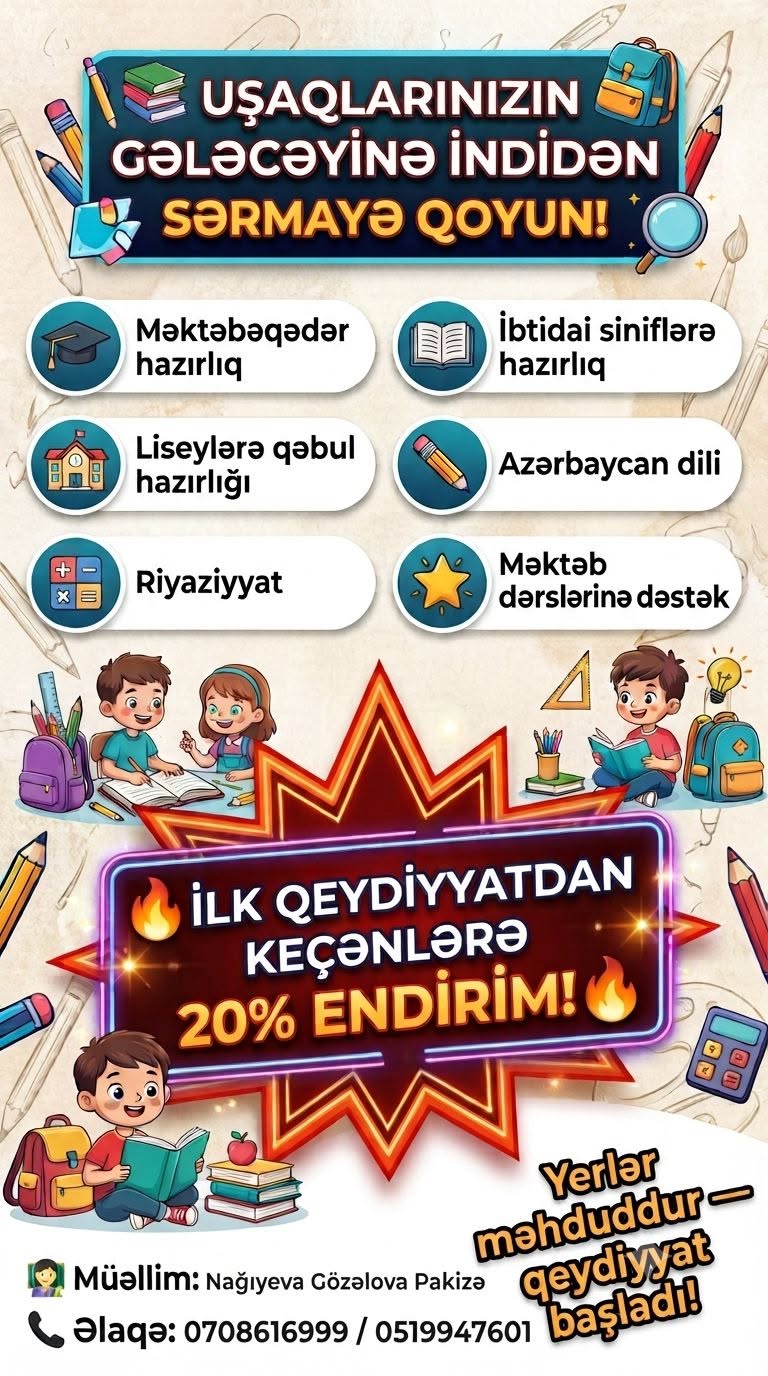 Məktəbəqədər və ibtidai hazırlıq kursları