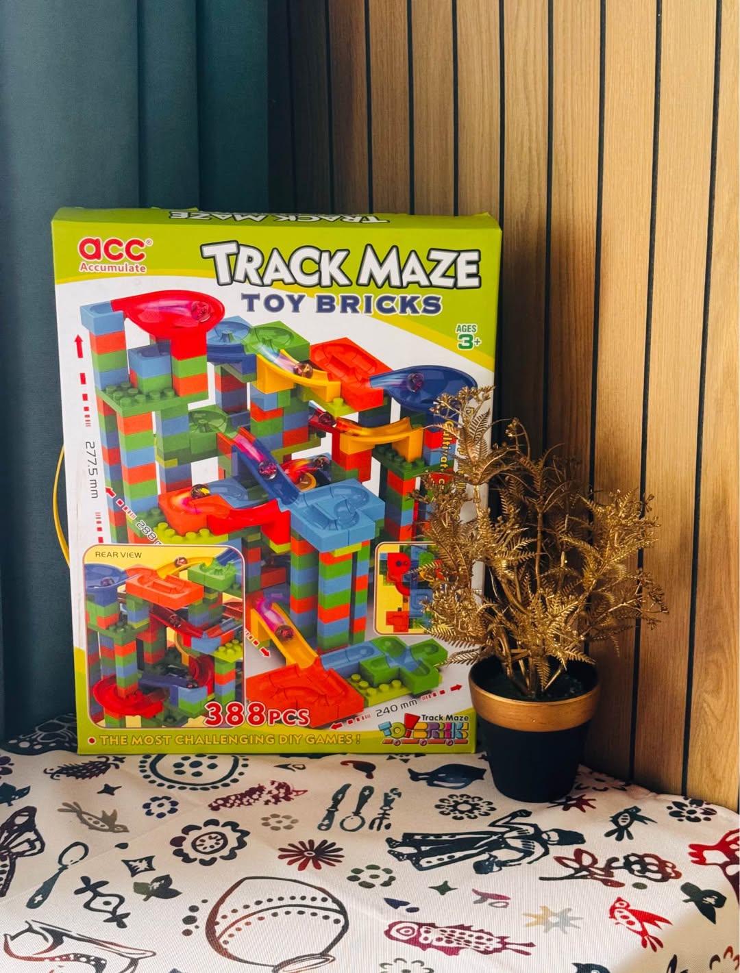 Track Maze საბავშვო კონსტრუქტორი, 388 დეტალი