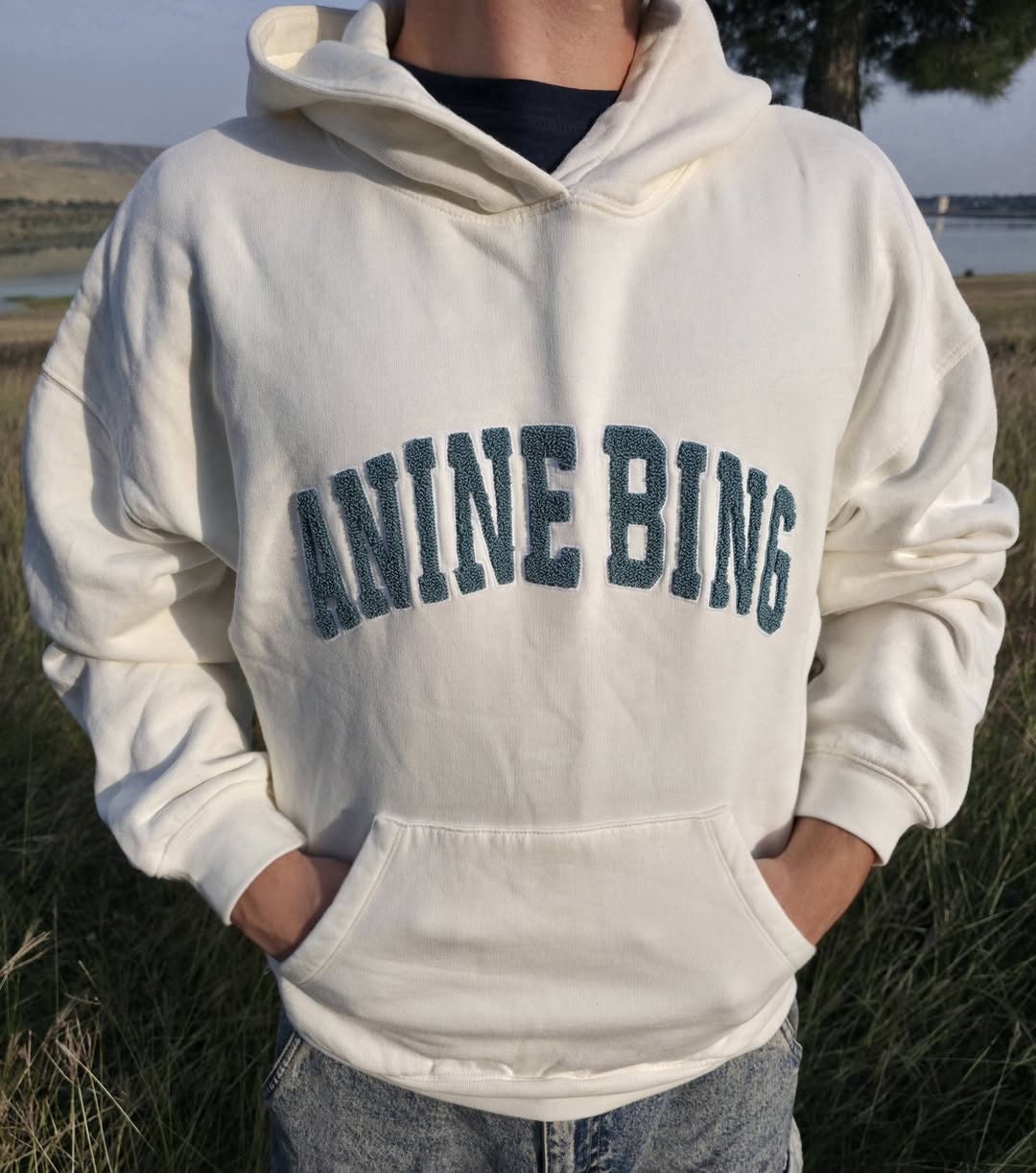 Anine Bing white hoodie