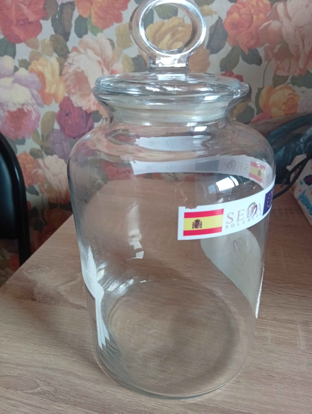 3-liter glass jar with lid