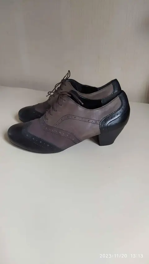 Кожаные ботинки на каблуке, 41,5-42