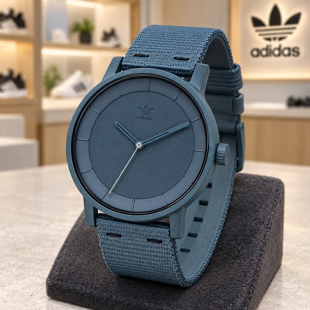 Adidas District CW1 blue quartz watch