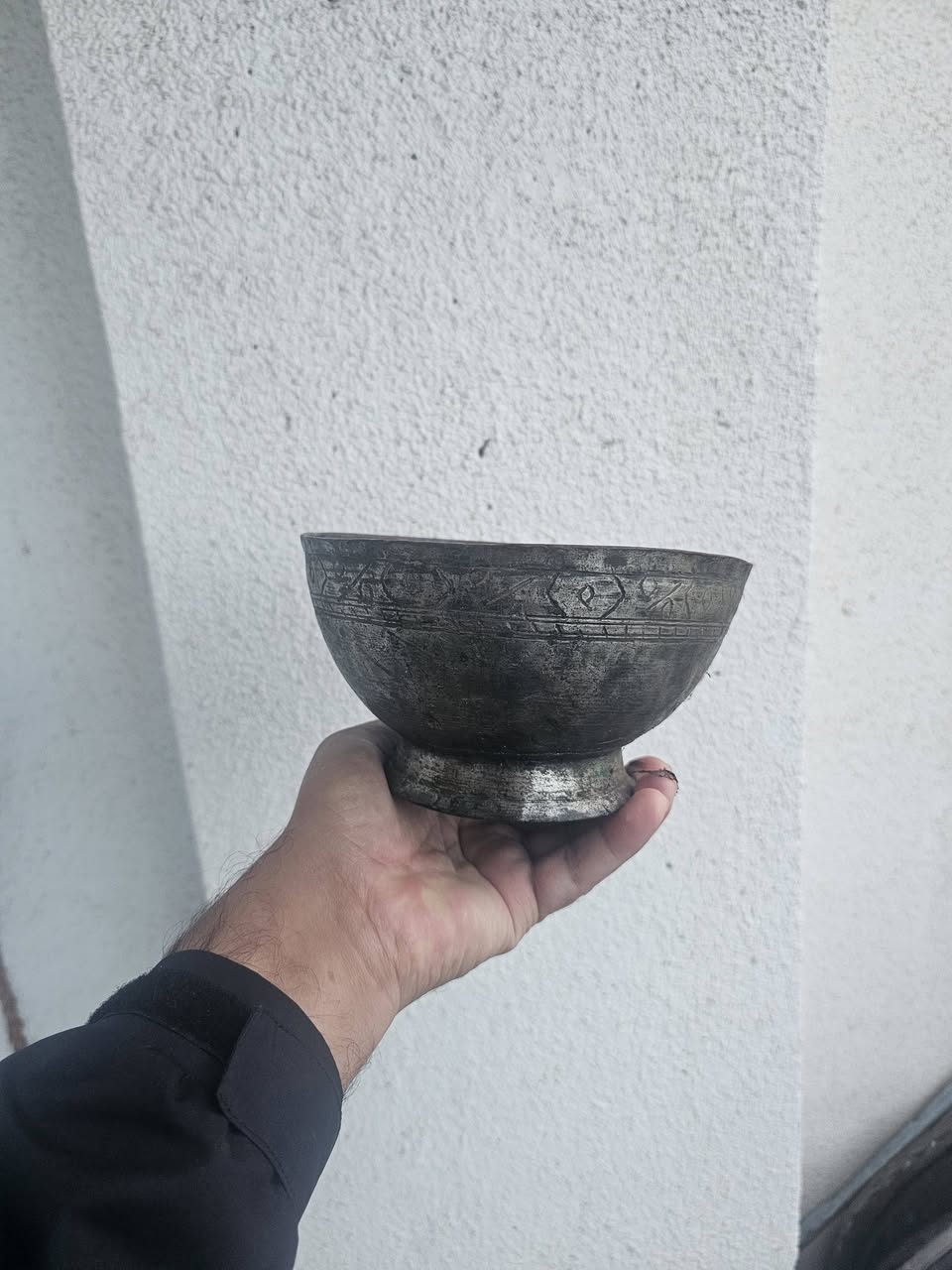 Antique copper bowls, set of 4