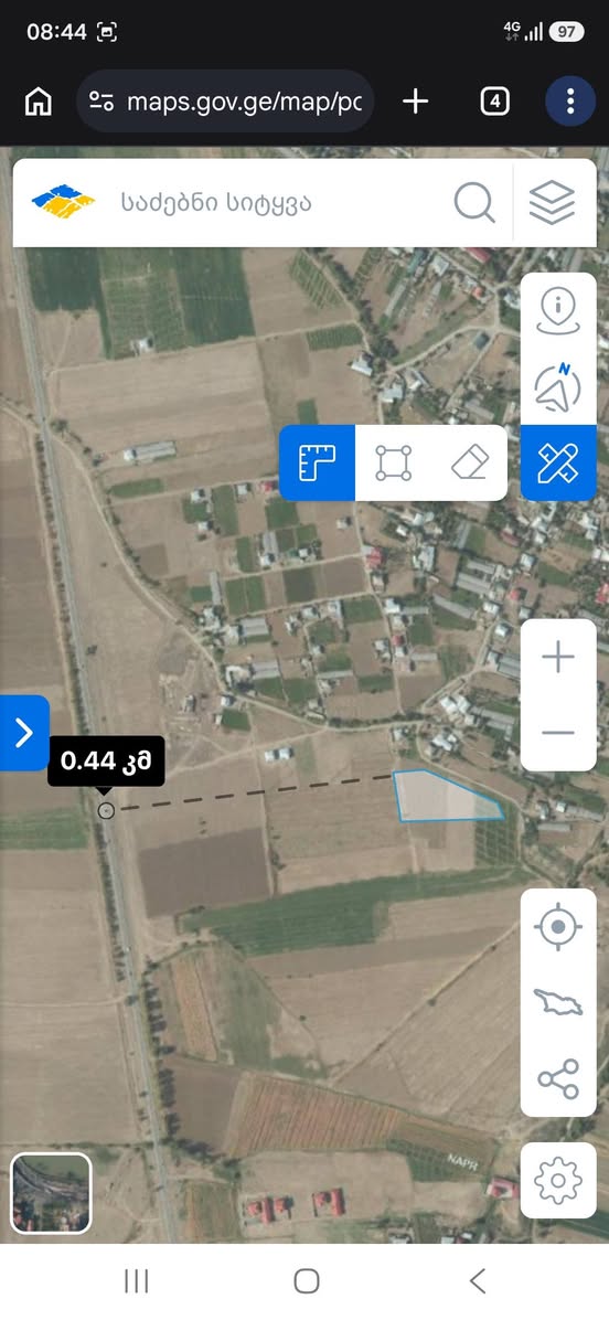 Satılır 1ha torpaq sahəsi Marneuli bələdiyyəsində, — 7$