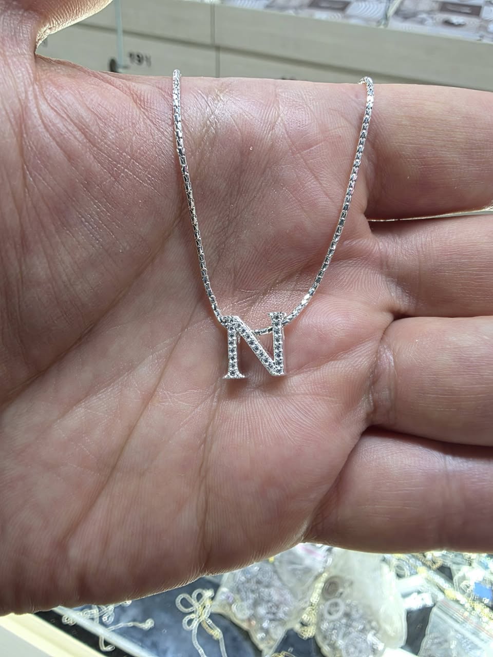 ვერცხლის ცეპი ინიციალით N 925