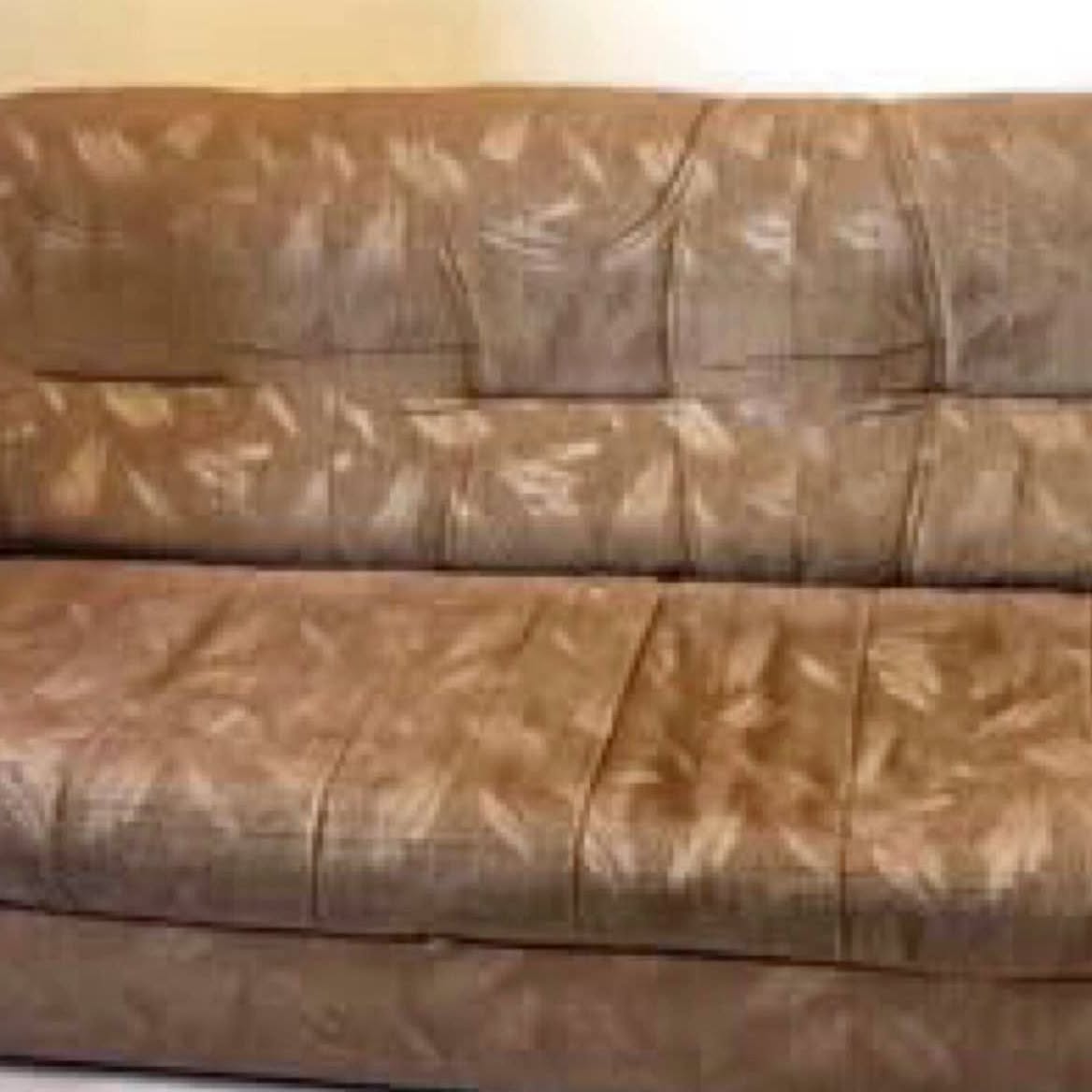 Brown fabric sofa
