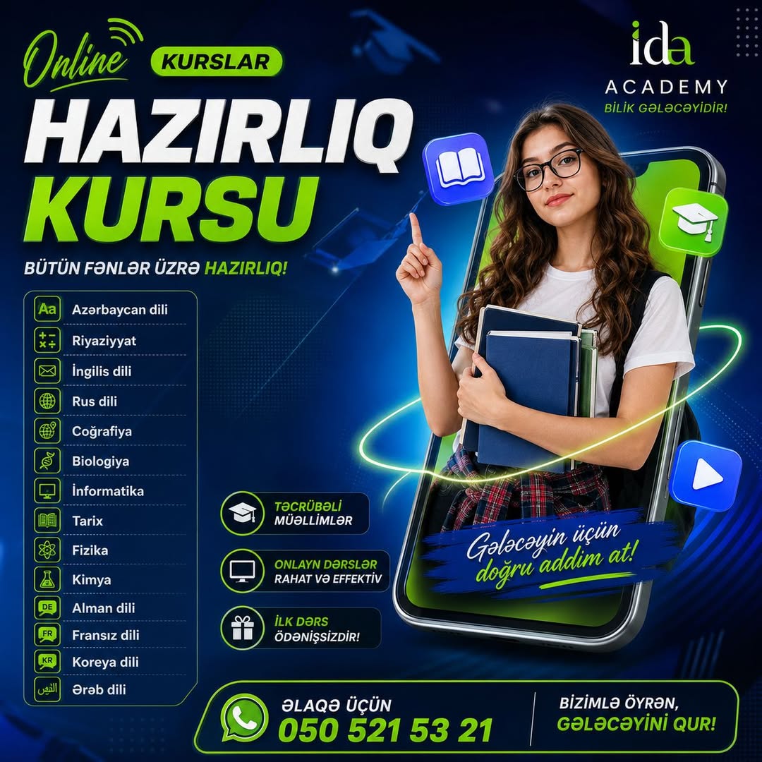 Online hazırlıq kursu, bütün fənlər