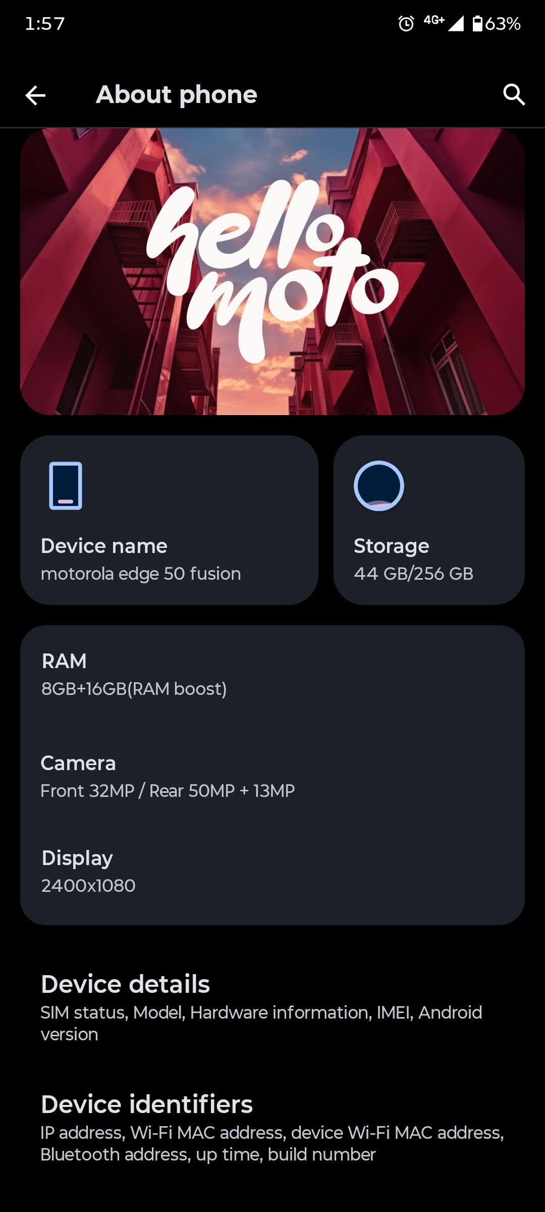 Moto Edge 50 Fusion 8/256 crack