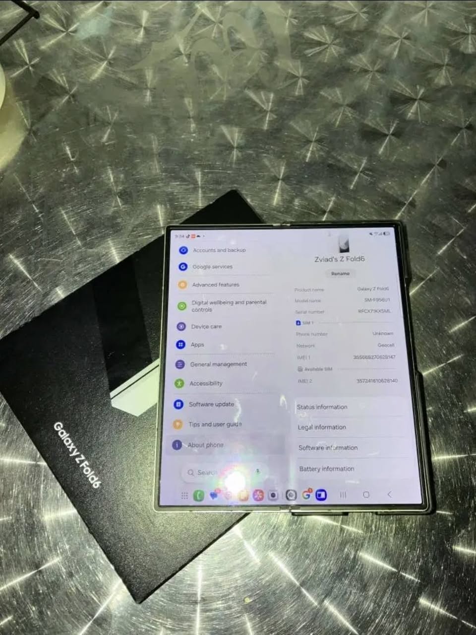 Galaxy Z Fold 6! 12/512GB kutusuyla