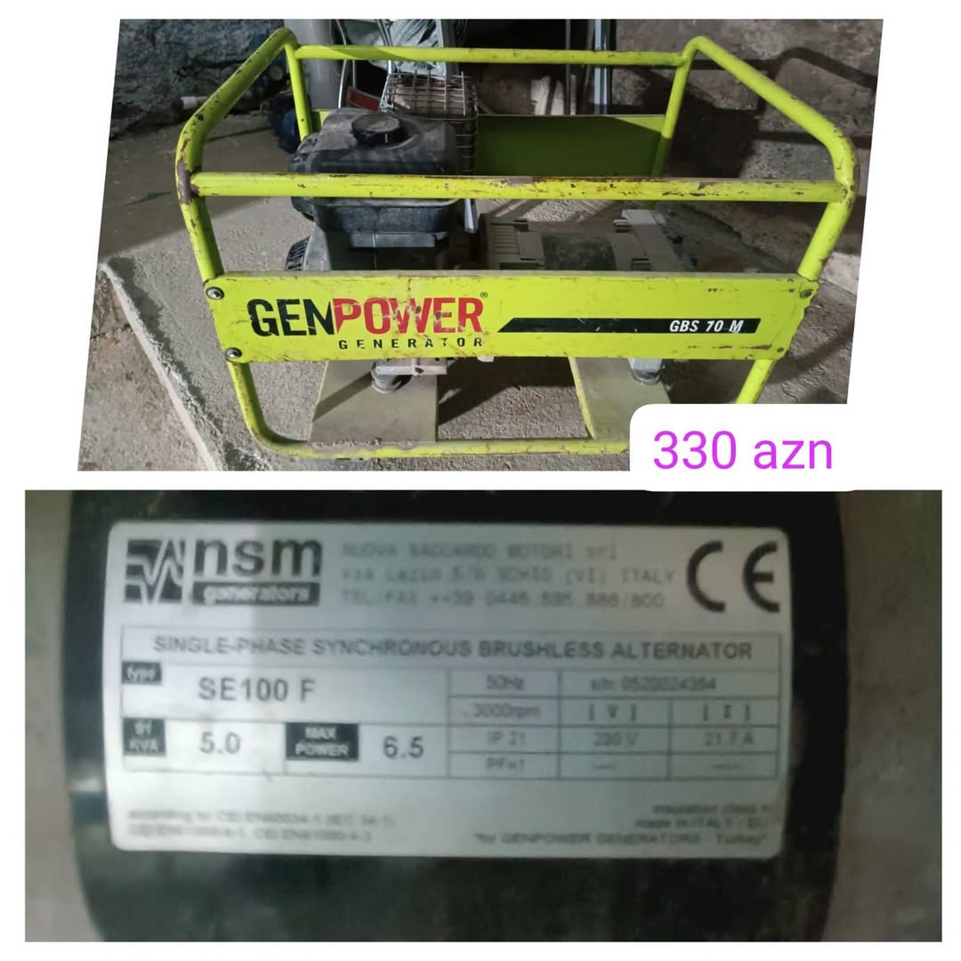 Kod 0314 Generator satilir 80 liq — 330₼