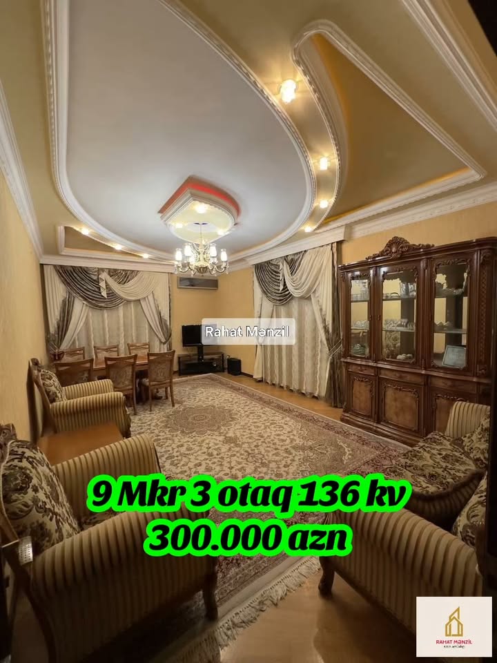 3 otaqlı mənzil satılır, Bakı — 300,000 ₼