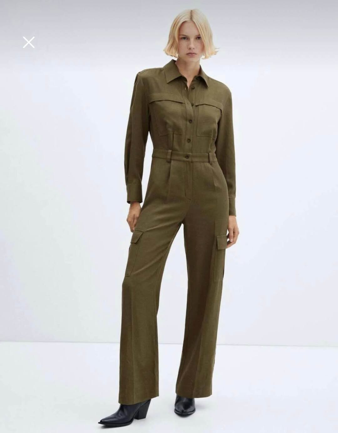 Mango olive jumpsuit, XS, new