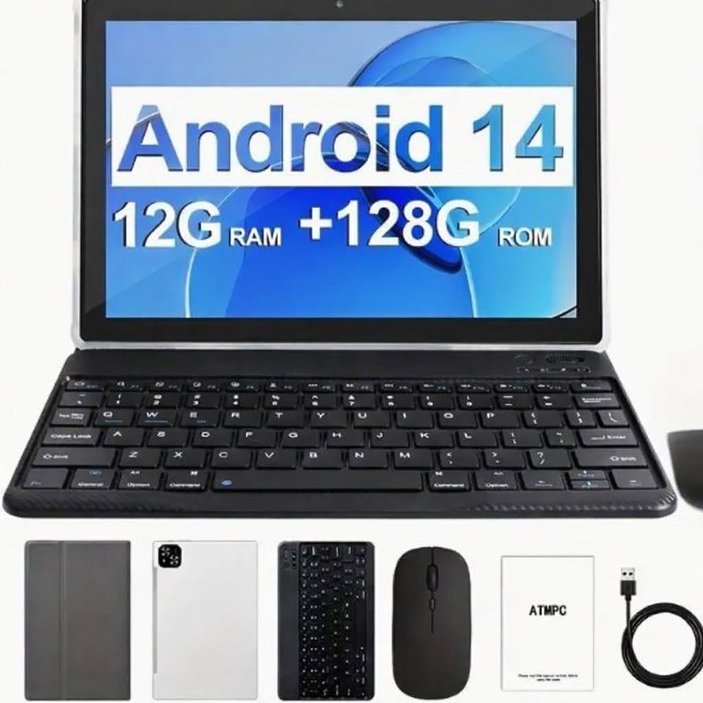 ATMPC Android 14 tablet 12/128GB with keyboard