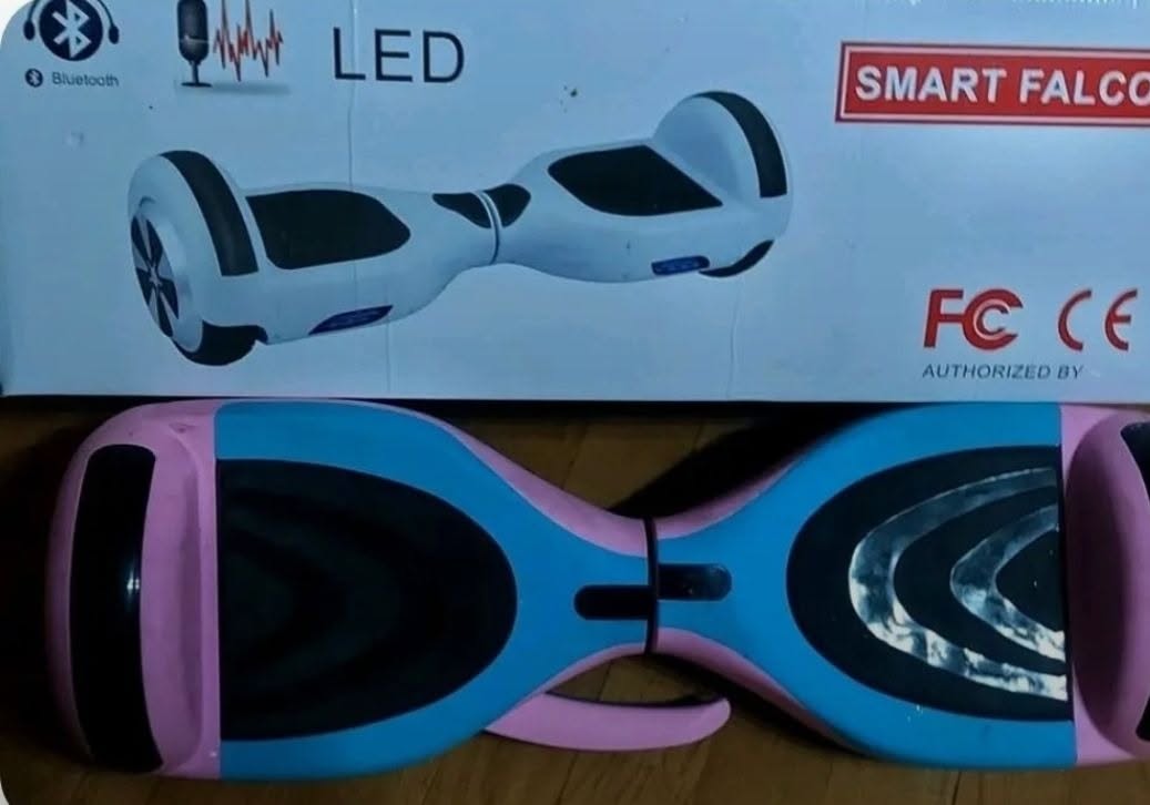 Pink-blue hoverboard with LED, Bluetooth