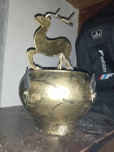 Antik el işi koruyucu geyik dekoru