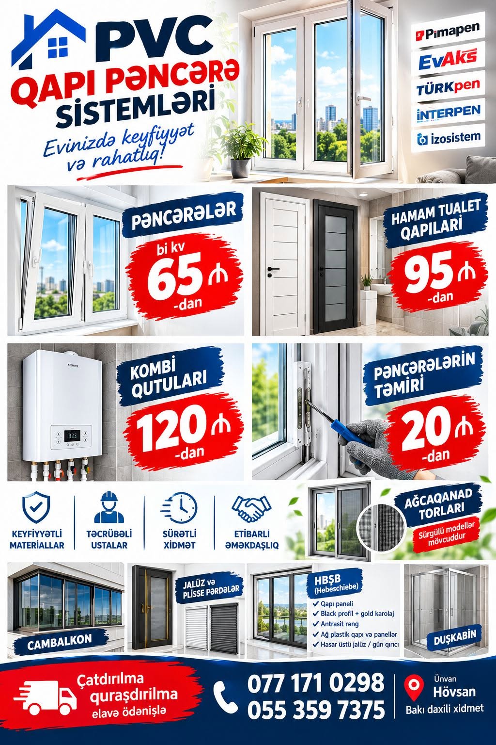 Y# #PVC QAPI SİSTEMLARi თქვენი სახლში კომფორტი!