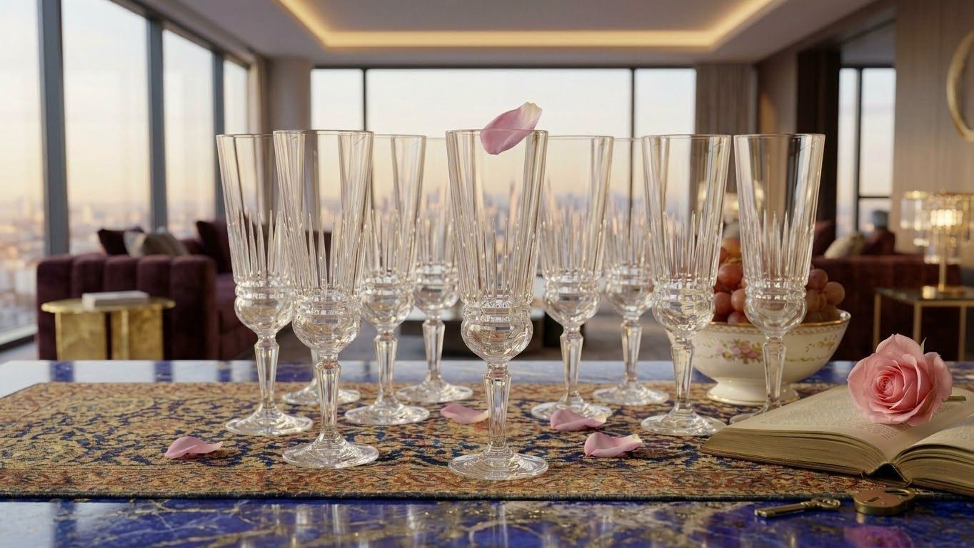 Şampan şüşələri – Cristal d’Arques (Fransa)