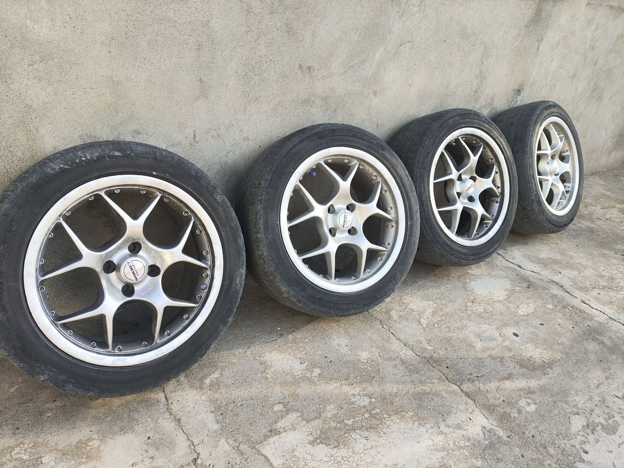 Four R16 4x100 alloy wheels, no welding