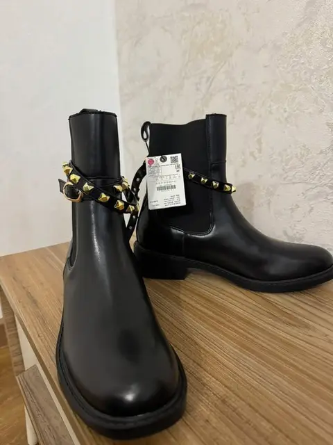 Zara შავი ჩექმები, ზომა 38