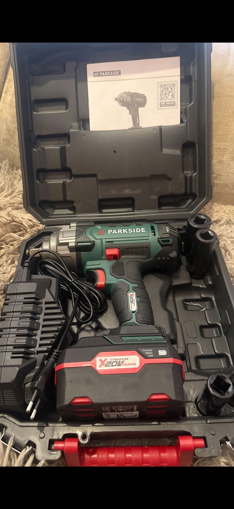Parkside X20V darbeli anahtar, yeni