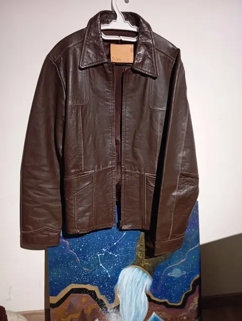 Vintage leather jacket G-Star, L