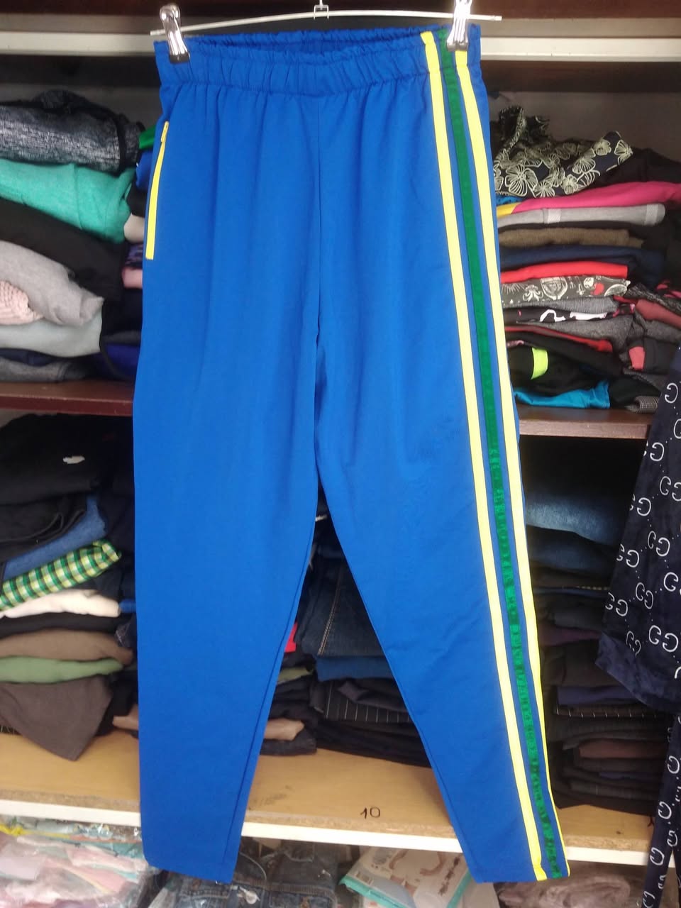 Blue Striped Track Pants, Sizes S-M