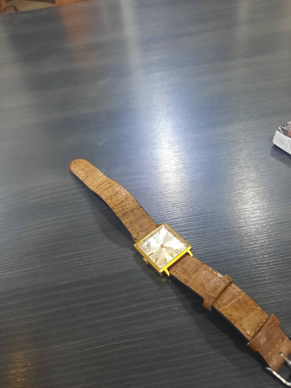 Slava mechanical watch, leather strap
