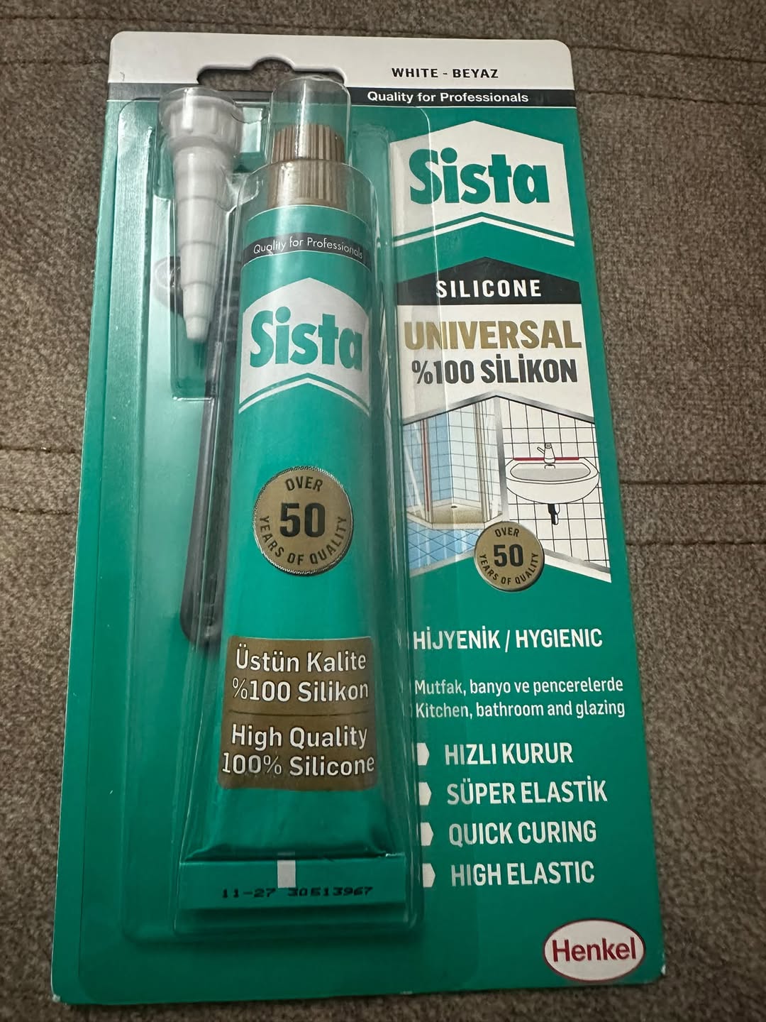 Sista white universal silicone sealant