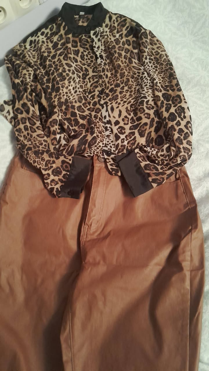 Leoparın bluzu ve şalvarı