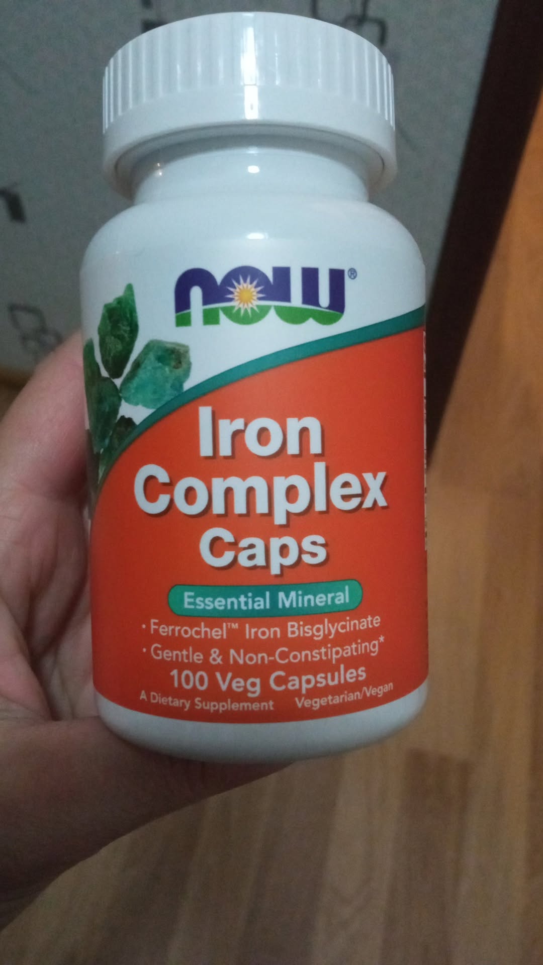 NOW Foods Երկաթի համալիր, 100 կապսուլ