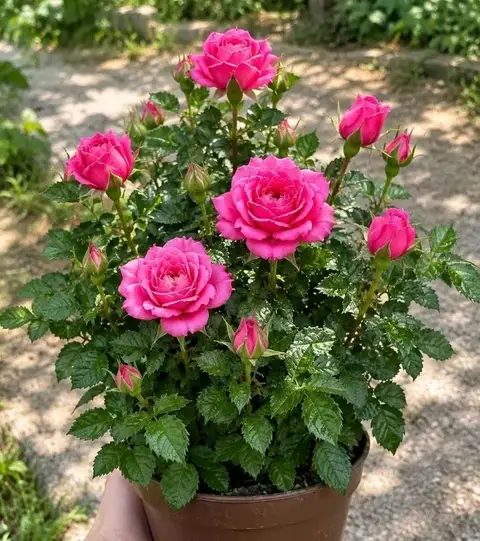 Dwarf rose seedlings, 6 colours