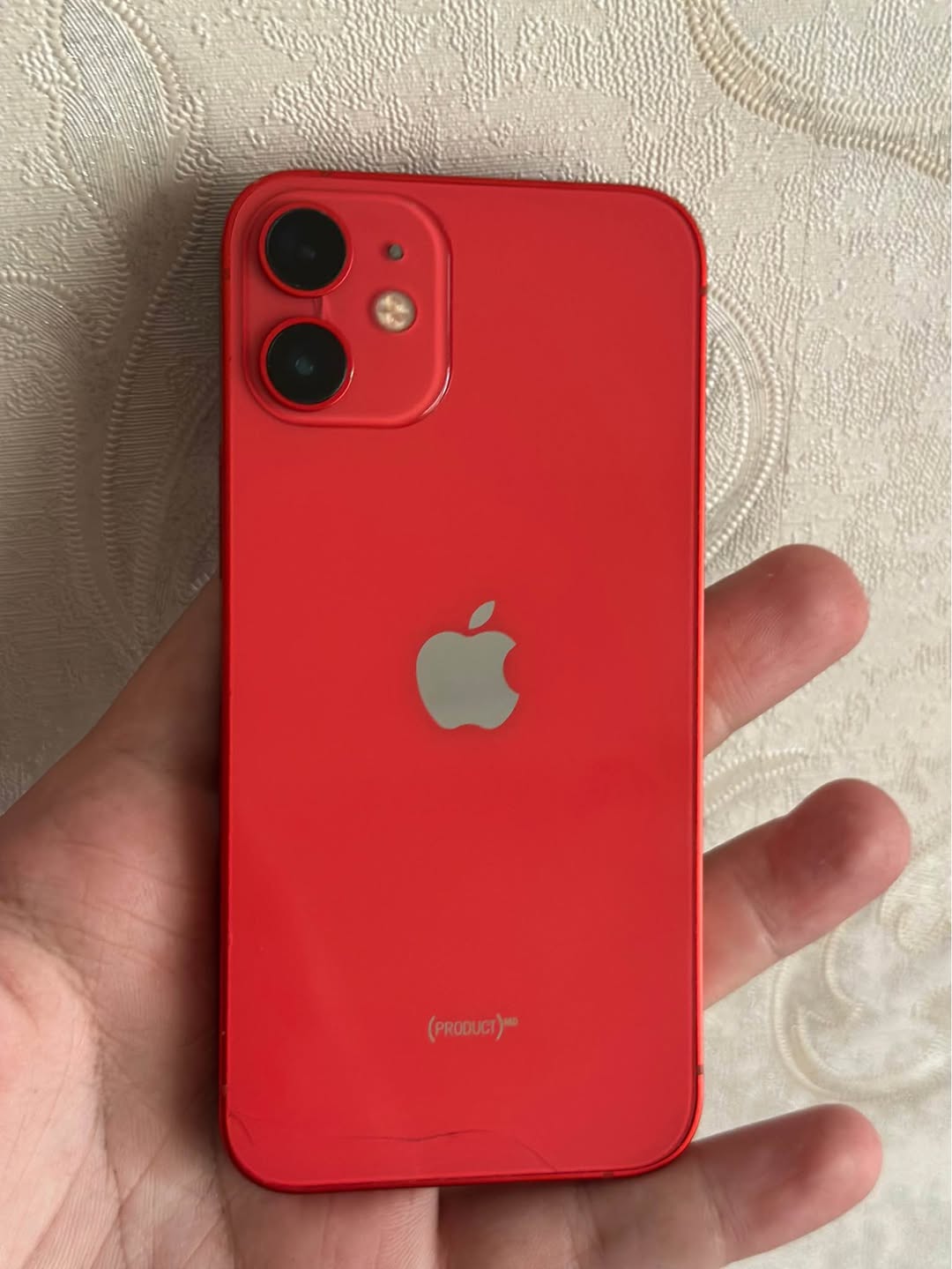 iPhone 12 mini, cracked back glass
