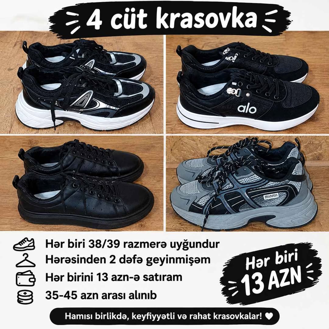 4 cüt krasovka, 38/39 ölçü
