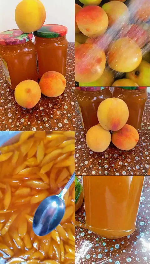 Homemade peach jam, sold by jar
