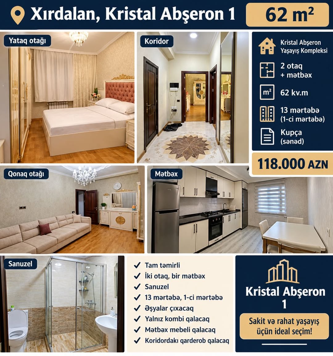 Ev satılır, Bakü — 118,000 ₼