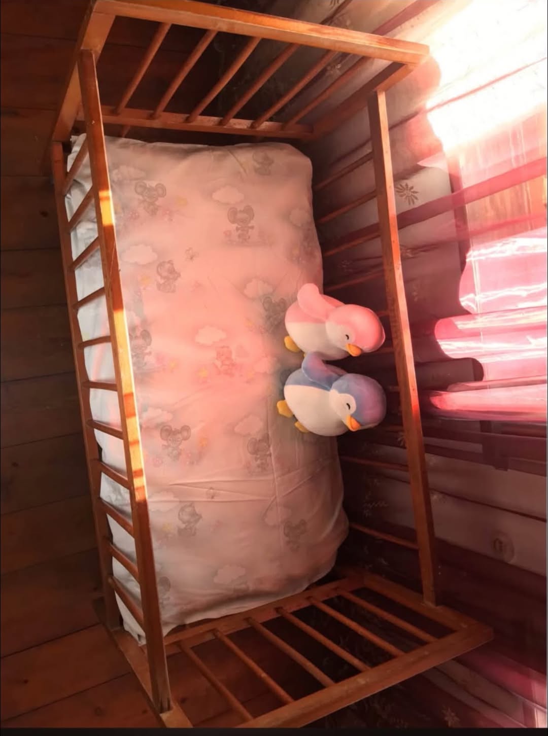 Ahşap bebek beşliği, acil satış