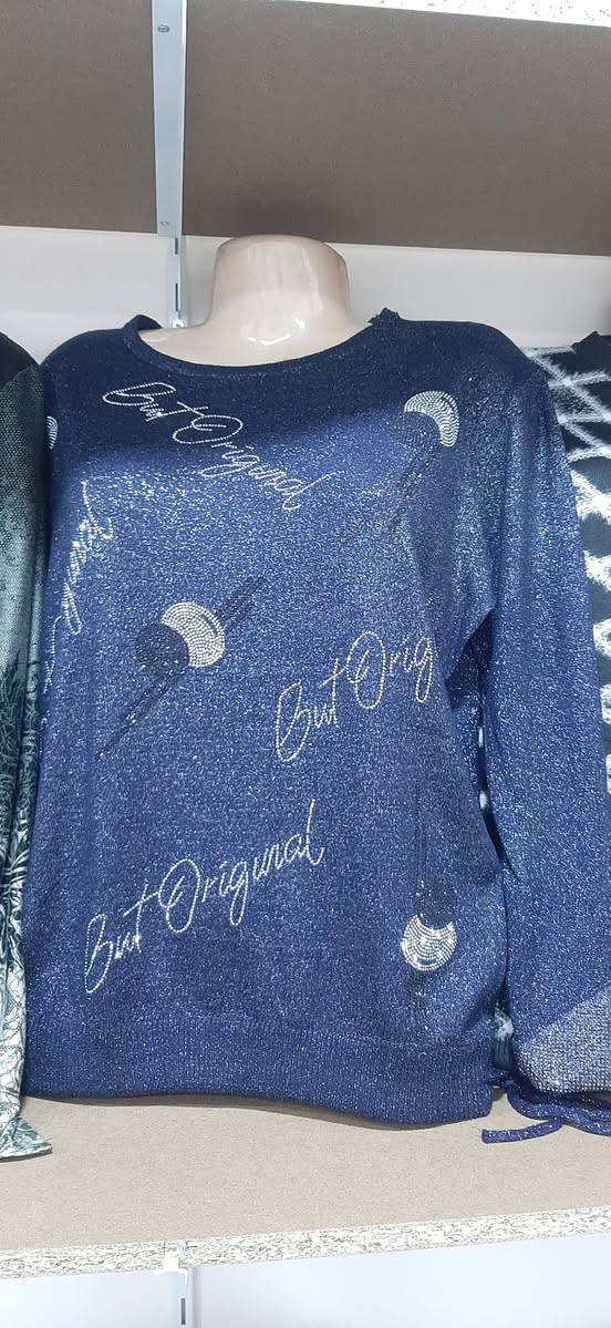 Blue glitter knit sweater, But Original