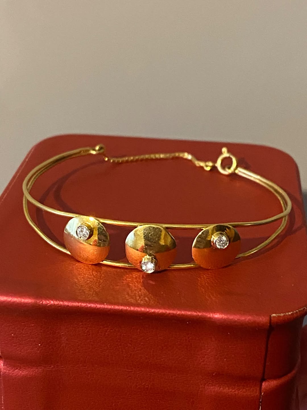 Gold 750 bracelet with diamonds, 7 g