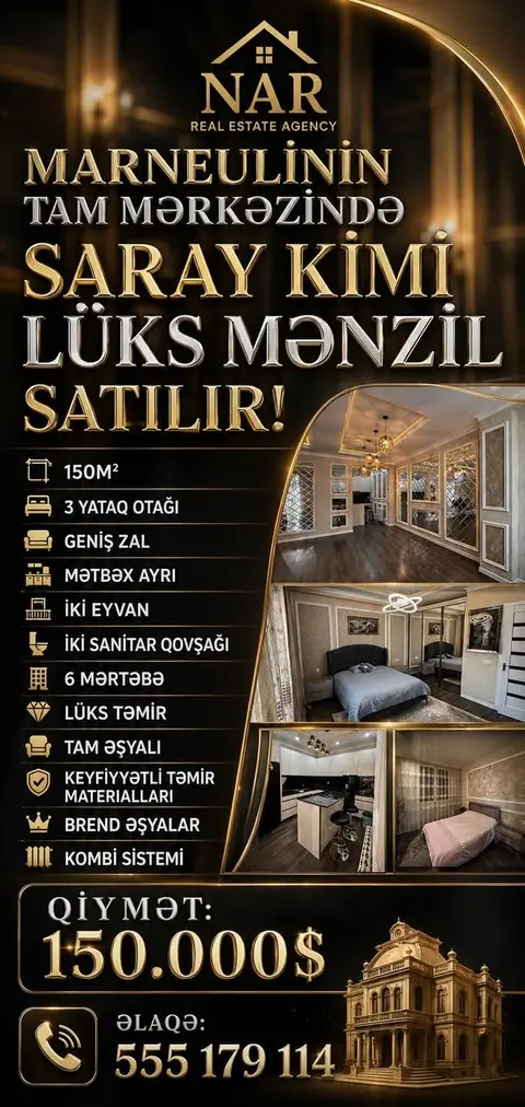 Mənzil satılır, Marneuli — $150,000