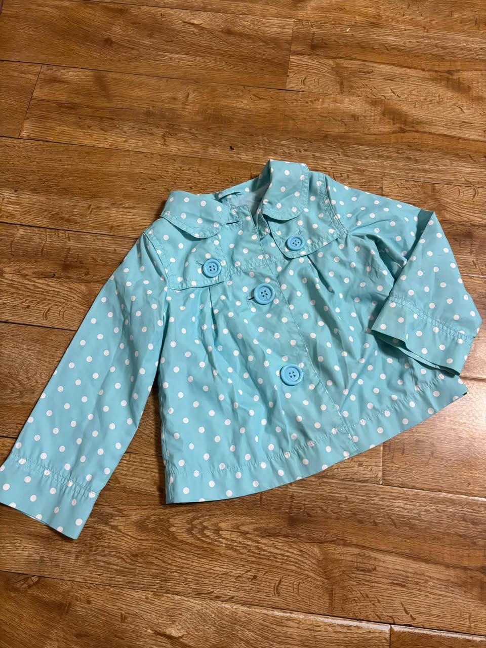 Blue polka-dot kids' jacket