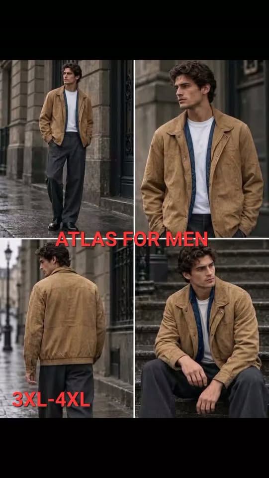 ATLAS ნაჭვადი პიჯაკი მამაკაცებისთვის 3XL-4XL