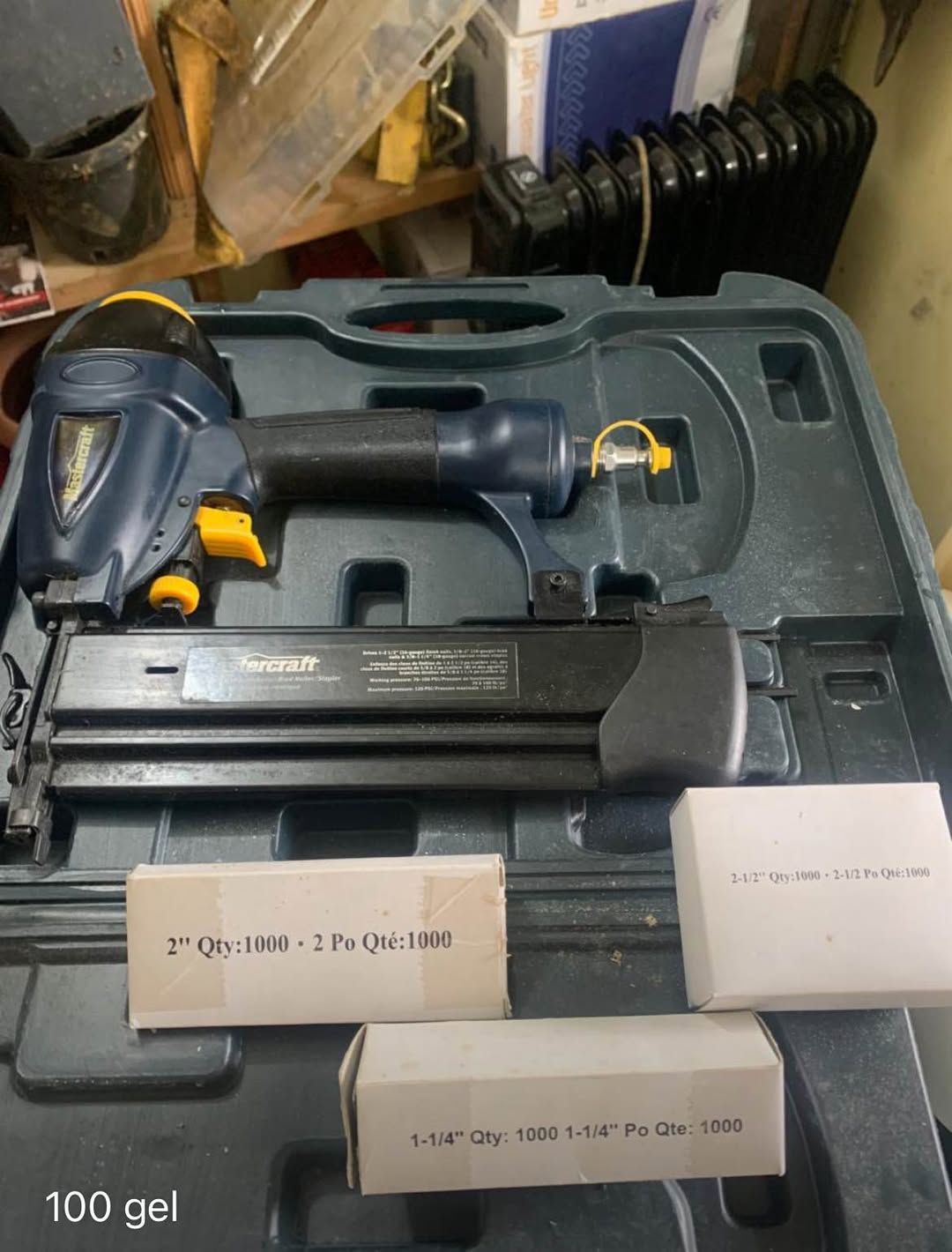 Mastercraft pneumatic 3-in-1 stapler-nail gun