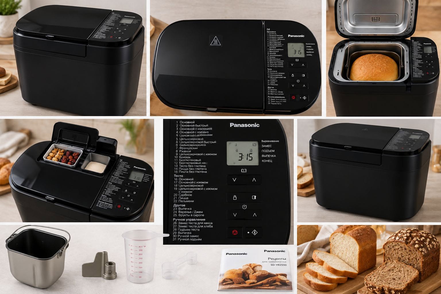 Panasonic SD-YR2550 bread maker, 31 programs