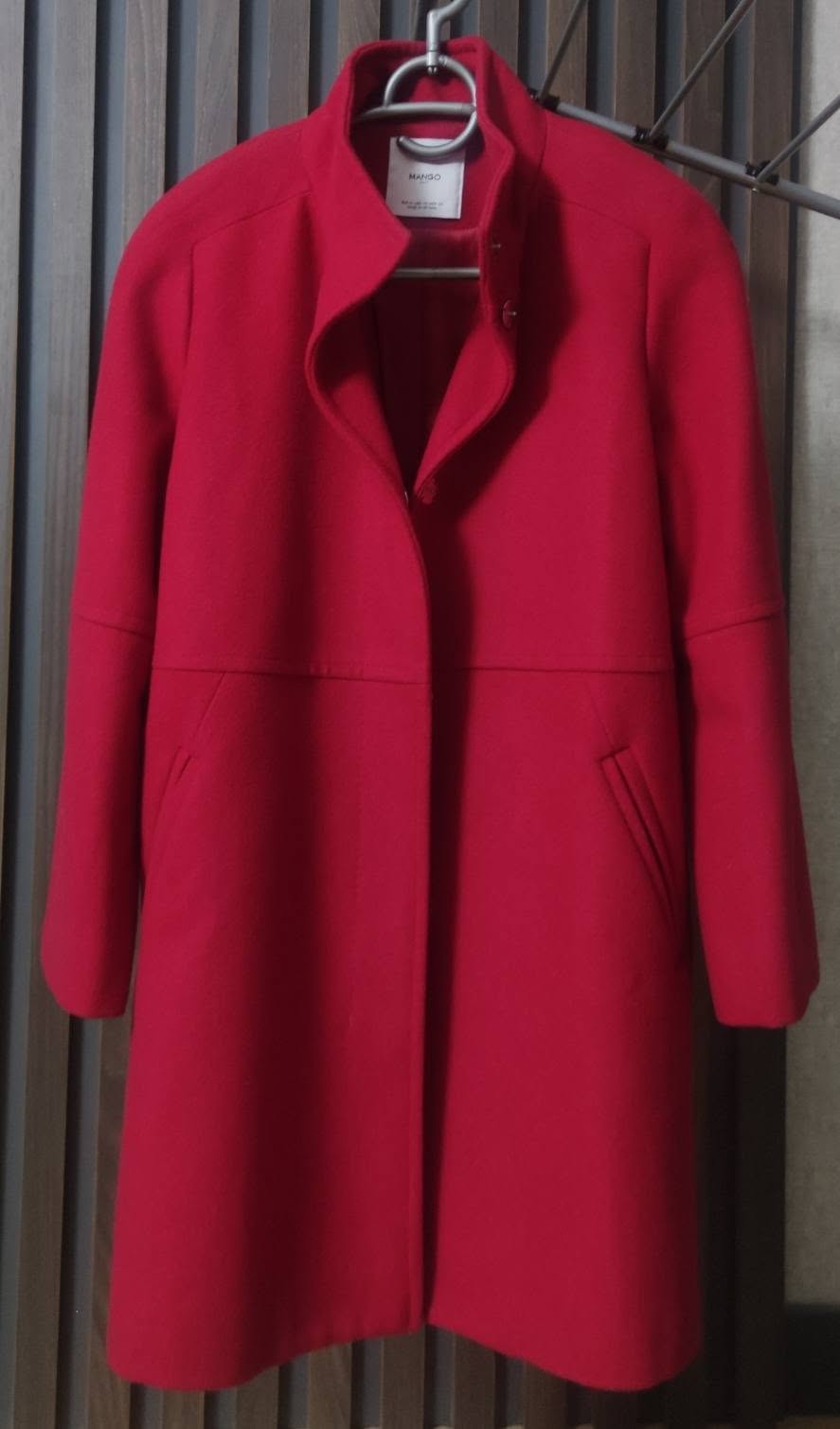 MANGO red coat, size S
