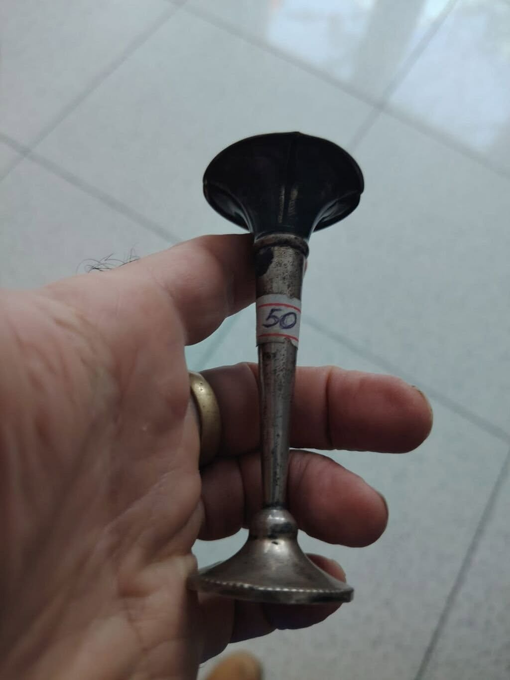 Посеребренная антикварная подставка