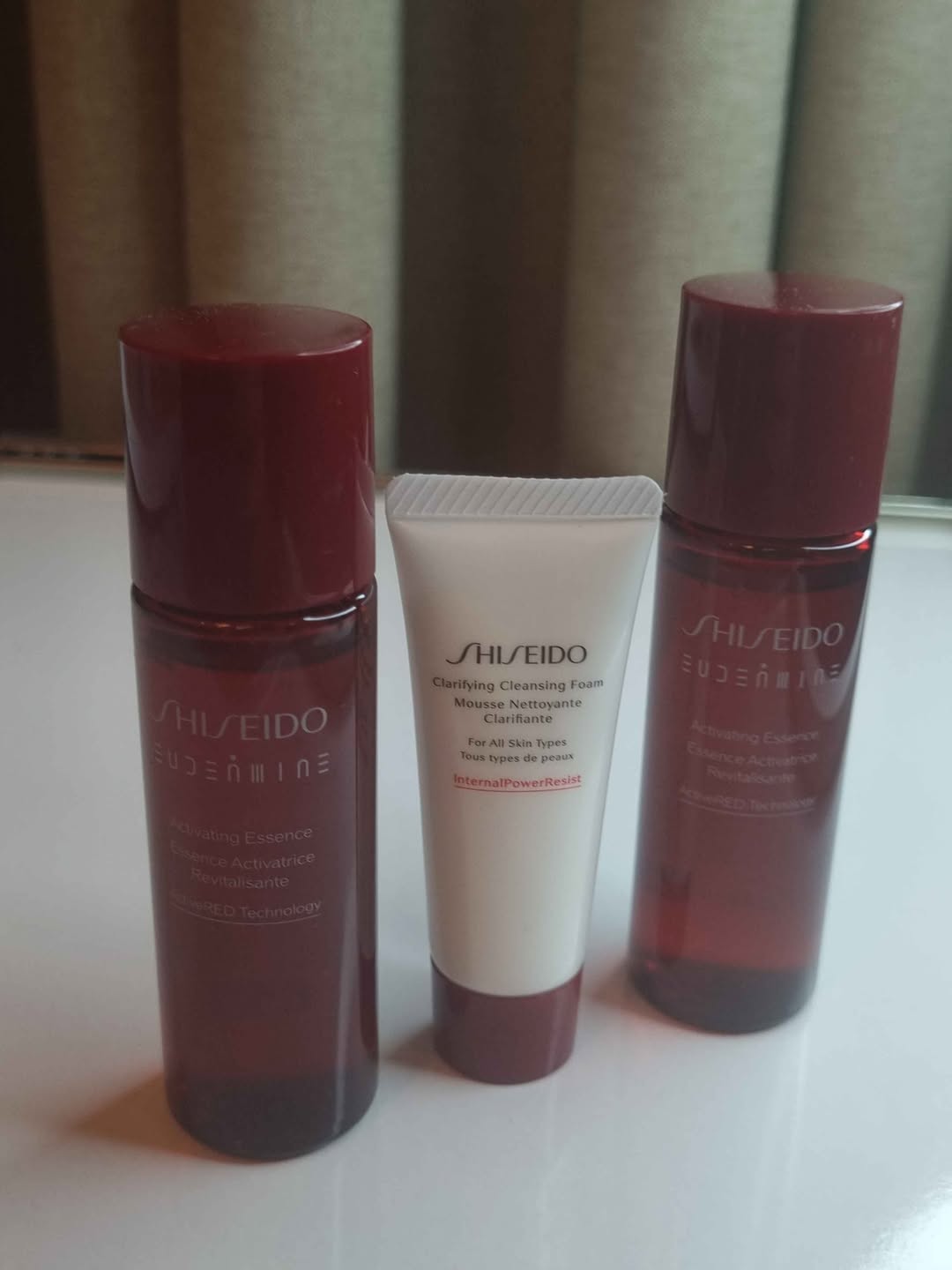 Shiseido cleanser and essence set, 3 pcs