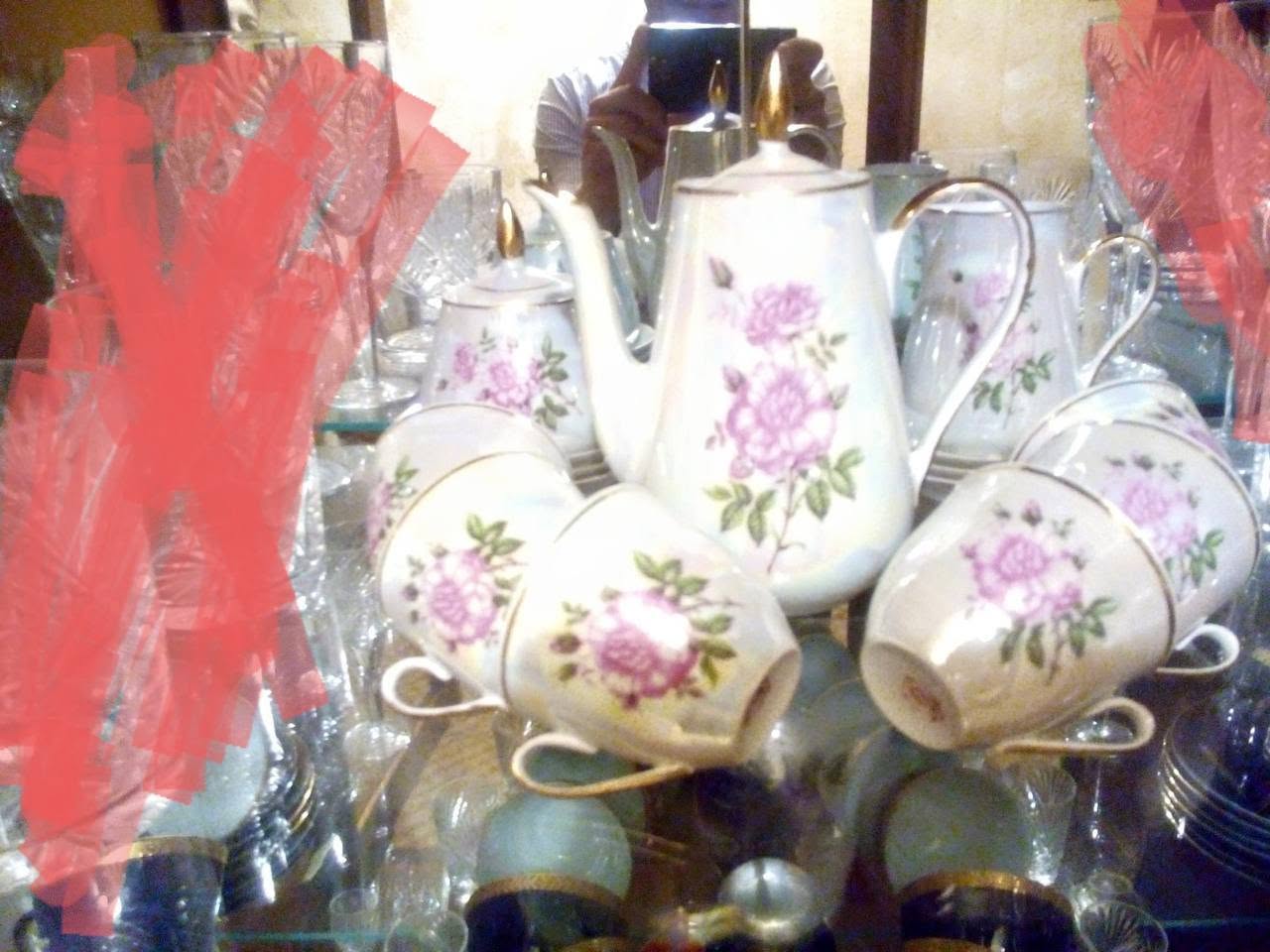 Кофейный сервиз, советский перламутр