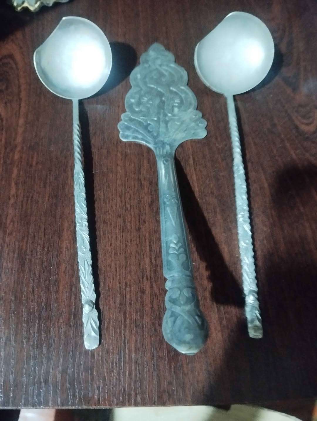 Antik metal mutfak seti, 3 parça