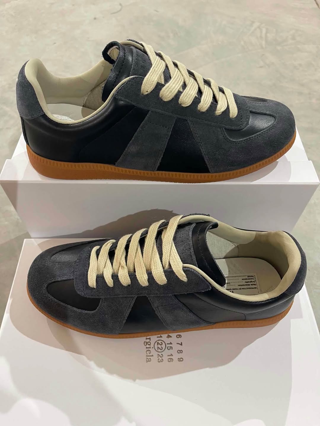 Margiela sneakers, dark grey and black