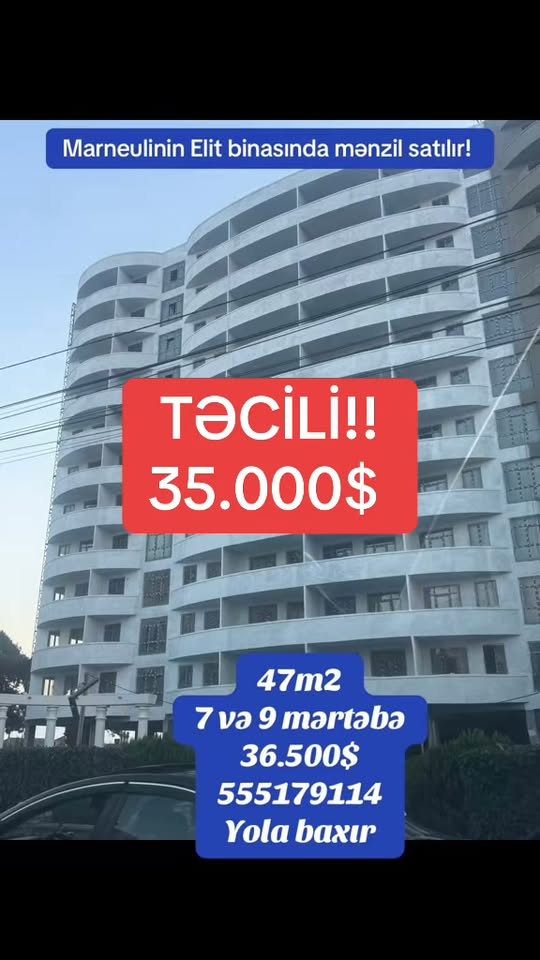 The apartment is 47 m², located in the Marneuli Elit building